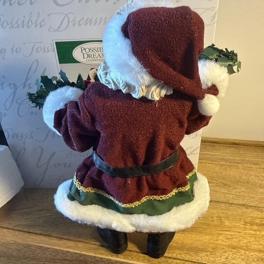 Dept. 56 Possible Dreams Clothtique Santa Jingle Bells With Garland And Box